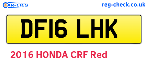 DF16LHK are the vehicle registration plates.