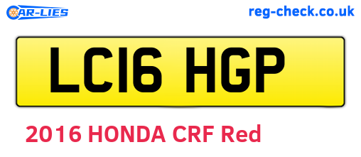 LC16HGP are the vehicle registration plates.
