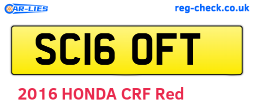 SC16OFT are the vehicle registration plates.