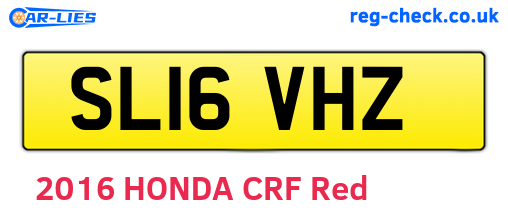 SL16VHZ are the vehicle registration plates.