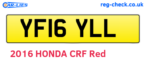 YF16YLL are the vehicle registration plates.