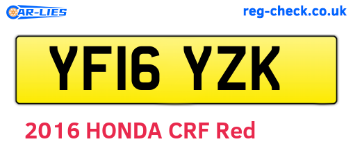 YF16YZK are the vehicle registration plates.