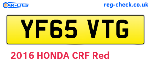 YF65VTG are the vehicle registration plates.