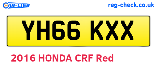 YH66KXX are the vehicle registration plates.