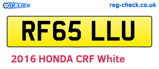 RF65LLU are the vehicle registration plates.