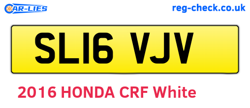 SL16VJV are the vehicle registration plates.