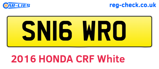 SN16WRO are the vehicle registration plates.