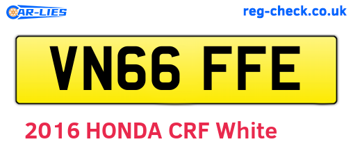 VN66FFE are the vehicle registration plates.