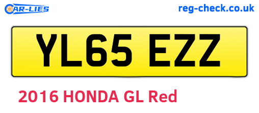 YL65EZZ are the vehicle registration plates.