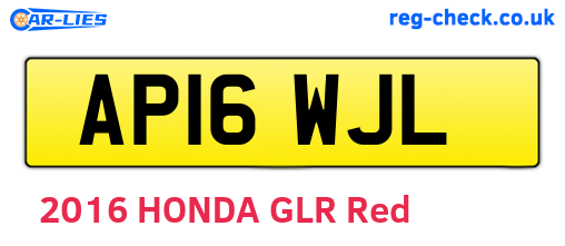 AP16WJL are the vehicle registration plates.