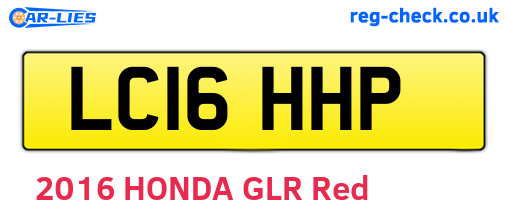 LC16HHP are the vehicle registration plates.