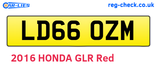 LD66OZM are the vehicle registration plates.