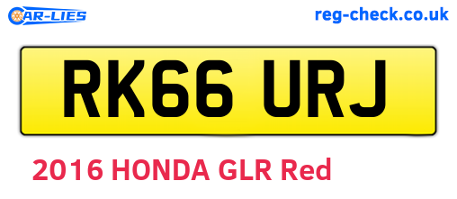 RK66URJ are the vehicle registration plates.