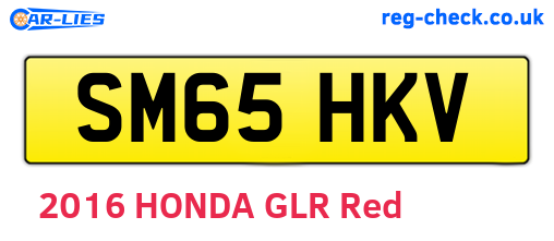 SM65HKV are the vehicle registration plates.