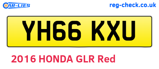 YH66KXU are the vehicle registration plates.