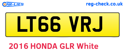 LT66VRJ are the vehicle registration plates.