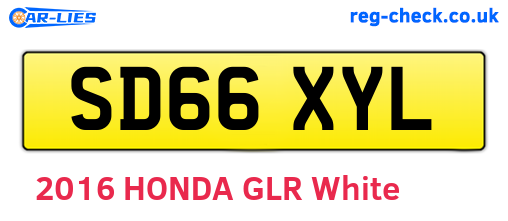 SD66XYL are the vehicle registration plates.