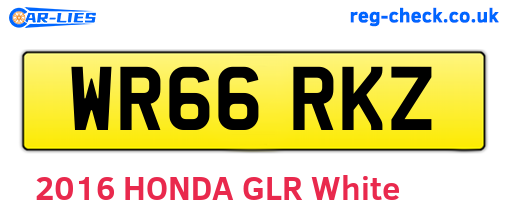 WR66RKZ are the vehicle registration plates.