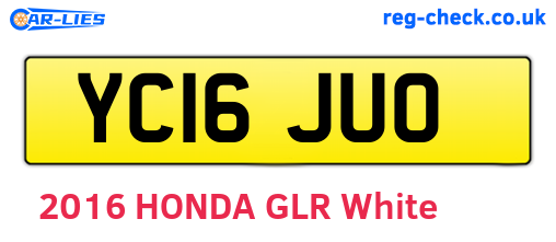 YC16JUO are the vehicle registration plates.