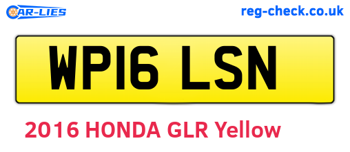 WP16LSN are the vehicle registration plates.