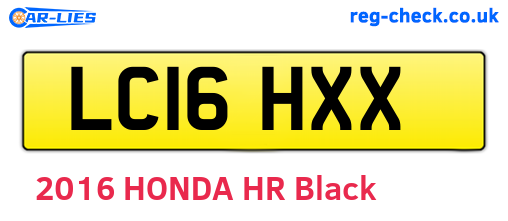 LC16HXX are the vehicle registration plates.