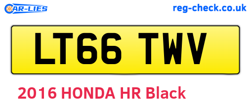 LT66TWV are the vehicle registration plates.