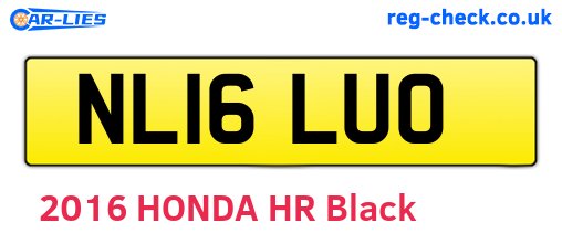 NL16LUO are the vehicle registration plates.