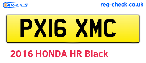 PX16XMC are the vehicle registration plates.