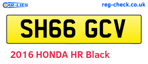 SH66GCV are the vehicle registration plates.