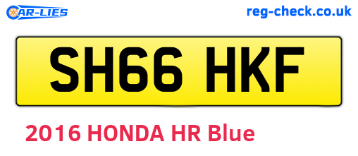 SH66HKF are the vehicle registration plates.