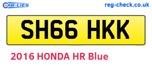 SH66HKK are the vehicle registration plates.