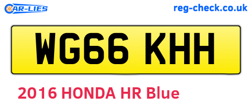 WG66KHH are the vehicle registration plates.