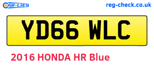 YD66WLC are the vehicle registration plates.