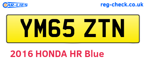 YM65ZTN are the vehicle registration plates.