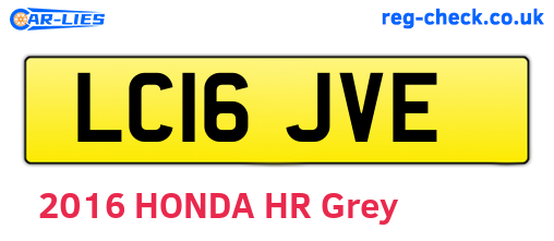 LC16JVE are the vehicle registration plates.