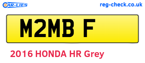 M2MBF are the vehicle registration plates.