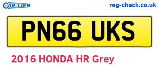 PN66UKS are the vehicle registration plates.