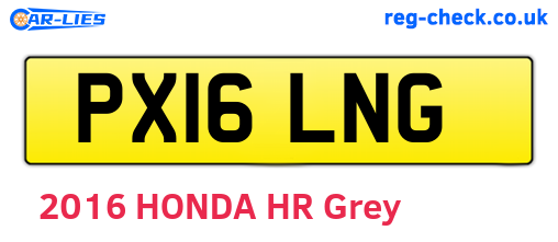 PX16LNG are the vehicle registration plates.