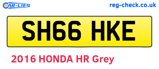 SH66HKE are the vehicle registration plates.