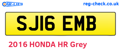 SJ16EMB are the vehicle registration plates.