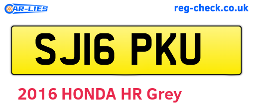 SJ16PKU are the vehicle registration plates.