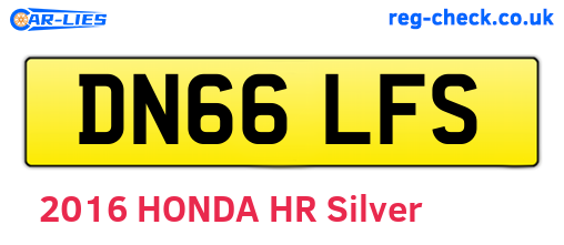 DN66LFS are the vehicle registration plates.