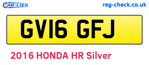 GV16GFJ are the vehicle registration plates.
