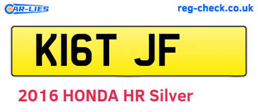 K16TJF are the vehicle registration plates.