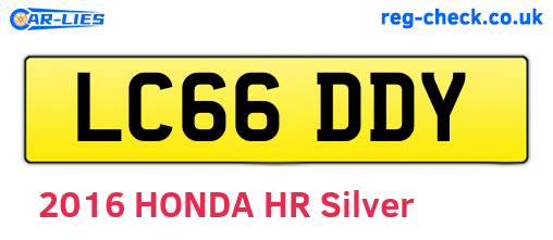 LC66DDY are the vehicle registration plates.