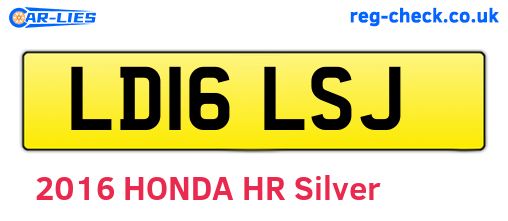 LD16LSJ are the vehicle registration plates.