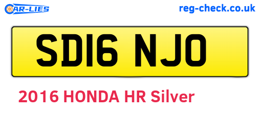 SD16NJO are the vehicle registration plates.