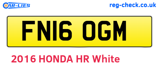 FN16OGM are the vehicle registration plates.