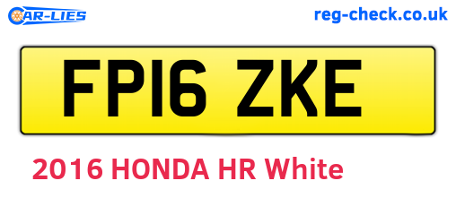 FP16ZKE are the vehicle registration plates.