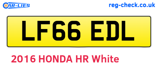 LF66EDL are the vehicle registration plates.